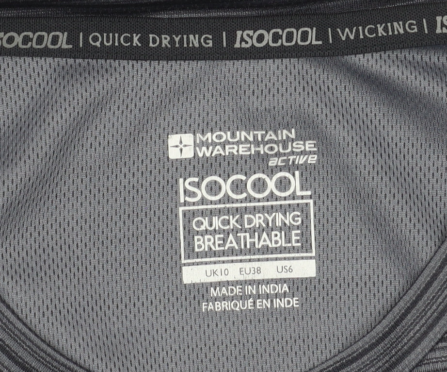 Mountain Warehouse Women's Grey Athletic T-Shirt Size 10