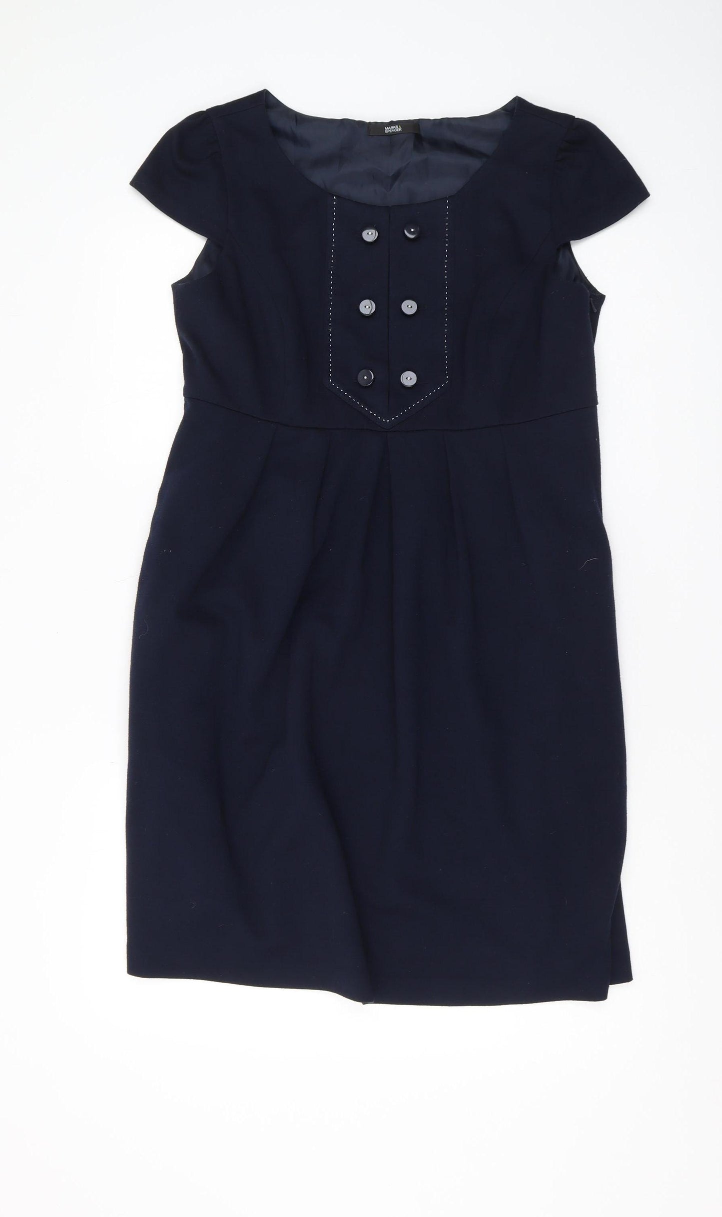 Marks and Spencer Women's Blue Shift Dress Size 14