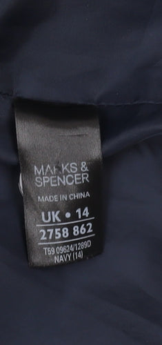 Marks and Spencer Women's Blue Shift Dress Size 14
