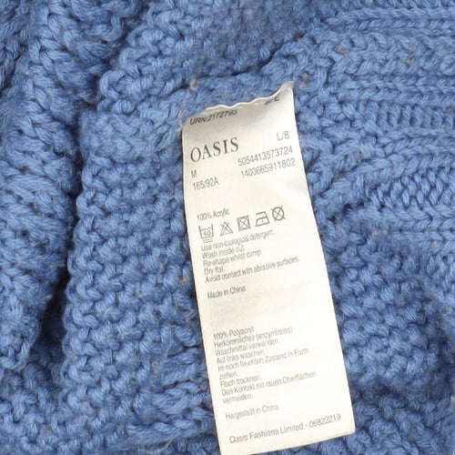 Oasis Unisex Blue Cable-Knit Pullover Jumper M