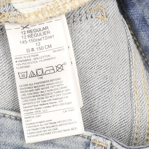 Gap Girls Blue Skinny Jeans 12 Years Slim Fit