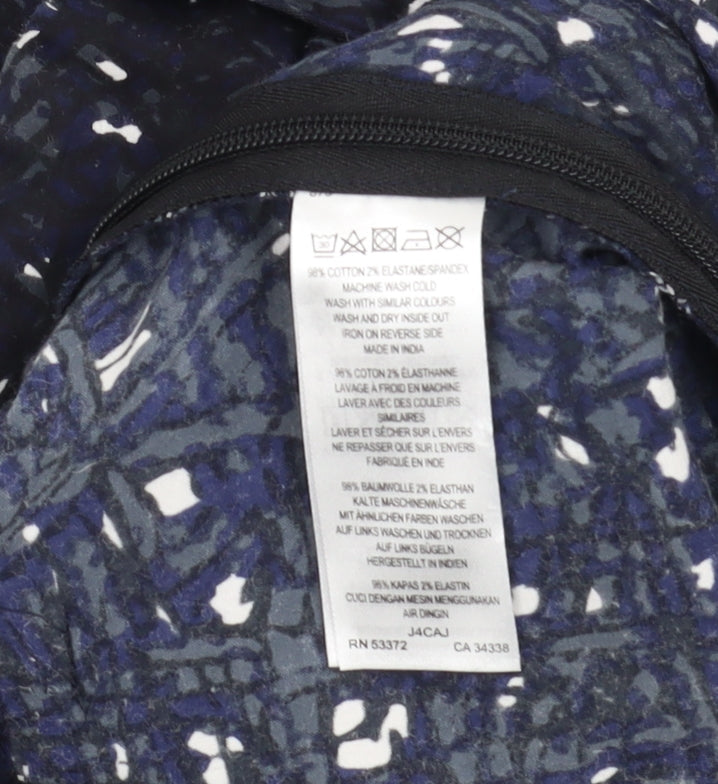 Great Plains Women's Blue Geometric Trousers Size 10