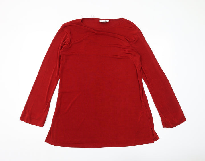 Wallis Women's Red Tunic, Size 12, Autumn Chic
