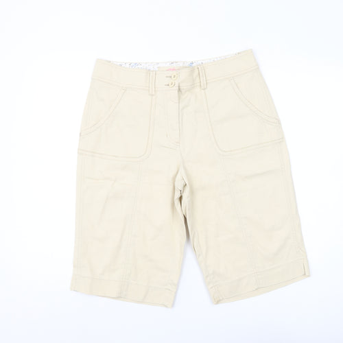 Marks and Spencer Women's Beige Chino Shorts, Size 14