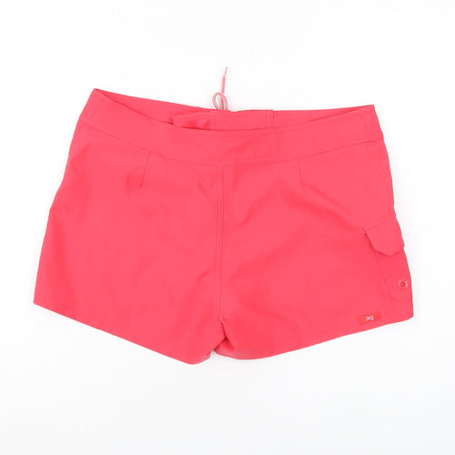 Jag Women's Pink Cargo Shorts - Regular Fit, M