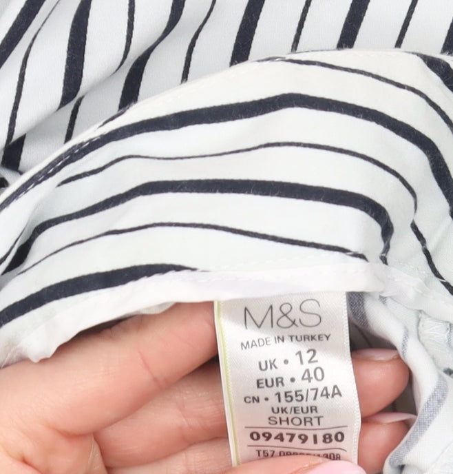 Marks and Spencer Women's Striped Trousers - Size 12