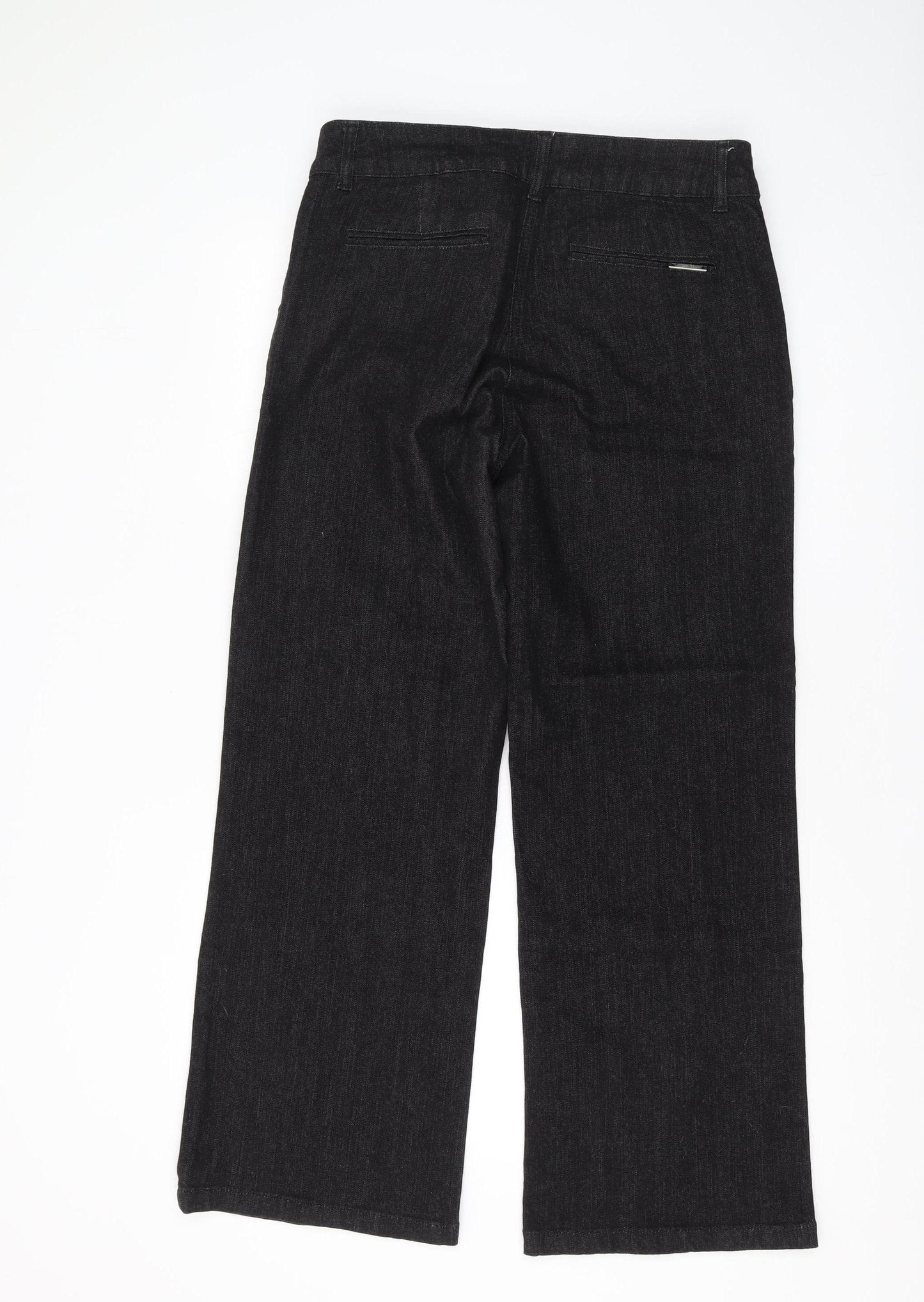 Wallis Women's Black Wide-Leg Jeans Size 14