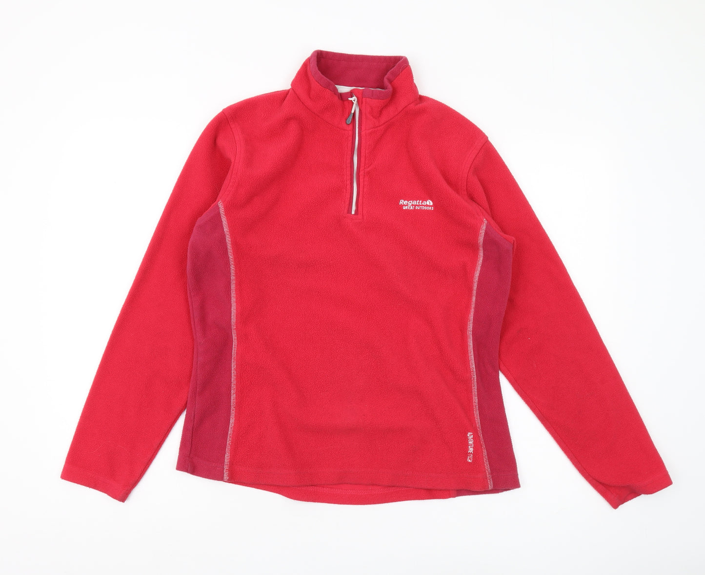 Regatta Women's Red Fleece Pullover 1/4 Zip Sweatshirt Size 14