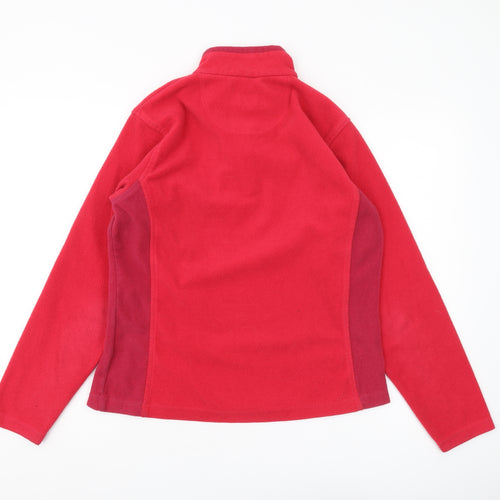 Regatta Women's Red Fleece Pullover 1/4 Zip Sweatshirt Size 14