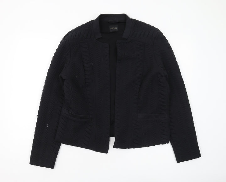 MADELEINE Women's Black Basic Jacket, Size 14, Polyester