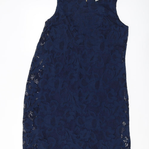 Ronni Nicole Women's Blue Lace Sheath Dress Size 16