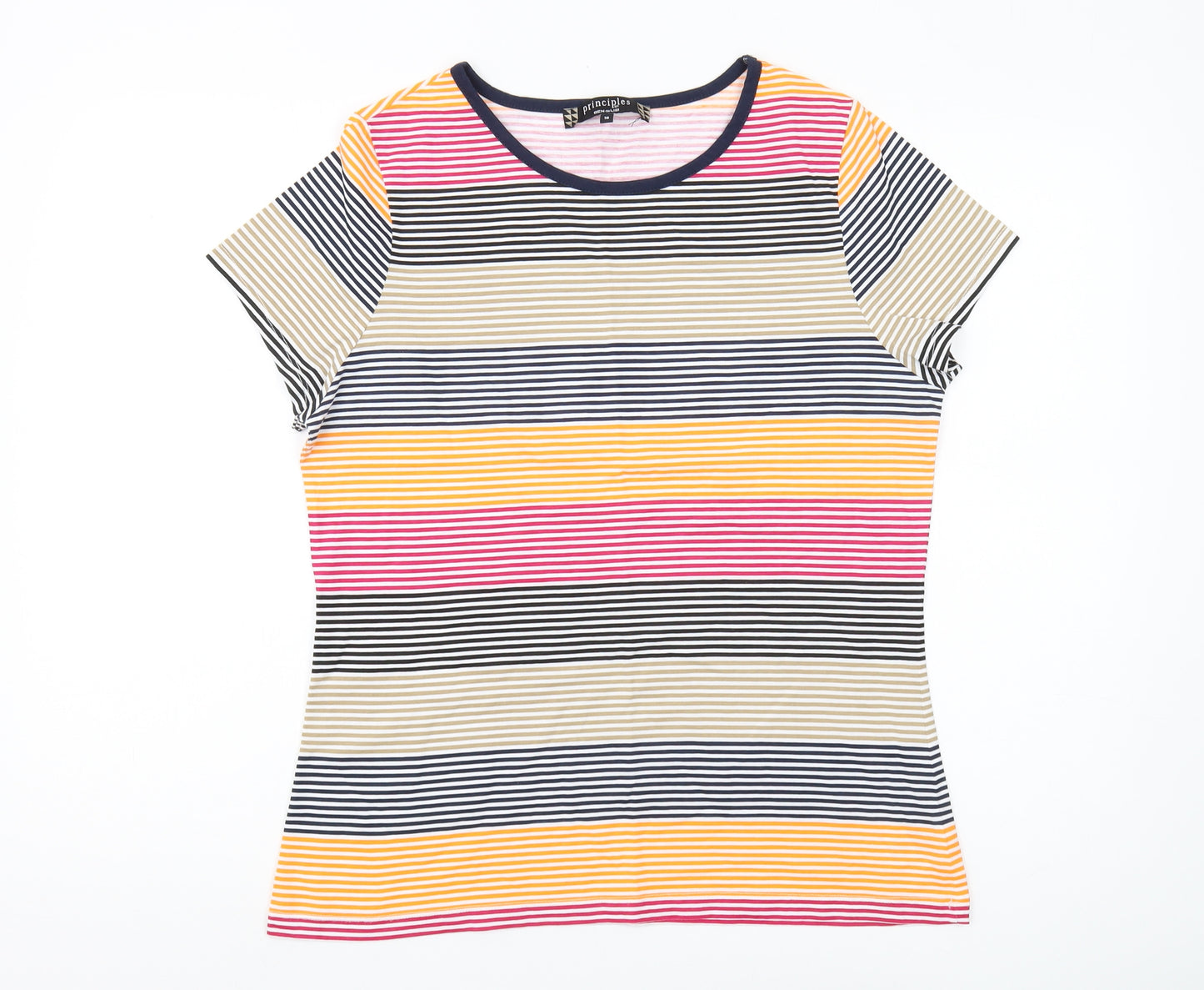 Principles Multicoloured Striped Women's T-Shirt, Size 16