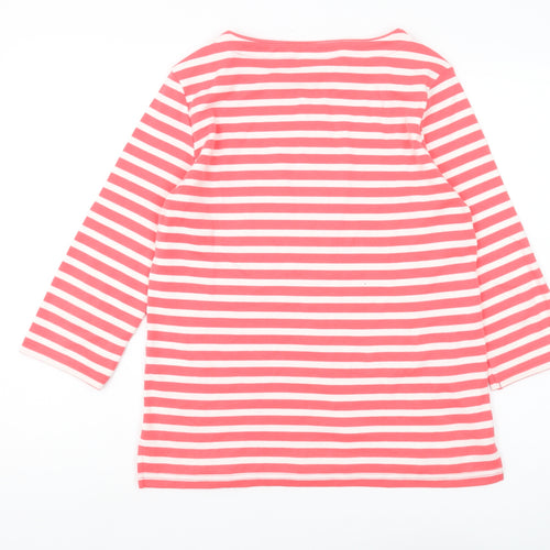 Damart Women's Pink Striped T-Shirt, Size 10/12