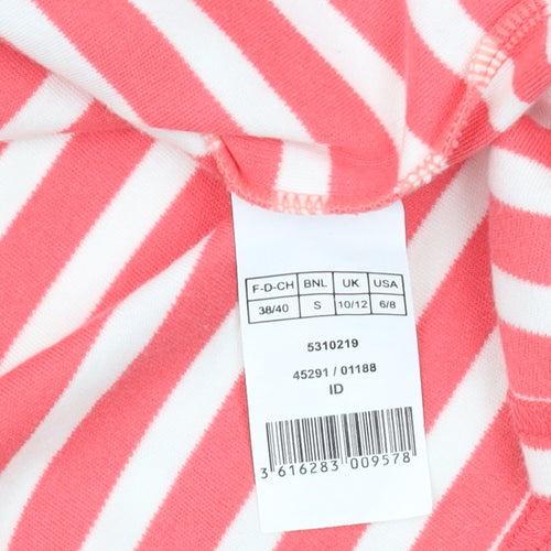 Damart Women's Pink Striped T-Shirt, Size 10/12