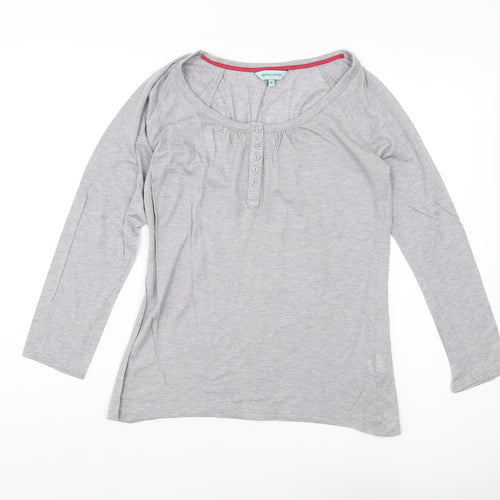Dickins & Jones Women's Grey Basic Henley T-Shirt M