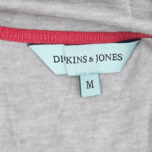 Dickins & Jones Women's Grey Basic Henley T-Shirt M
