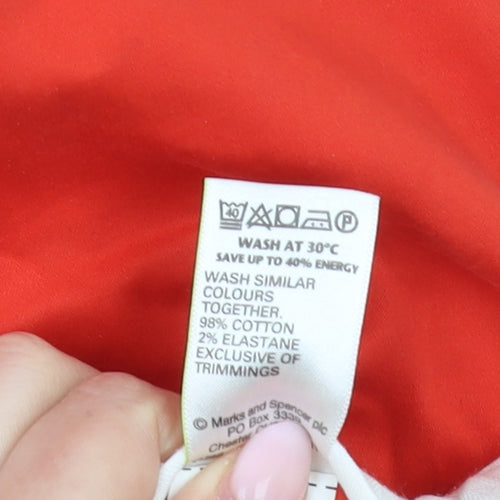 Marks and Spencer Women's Red Bermuda Shorts Size 16
