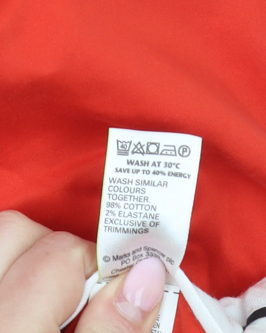 Marks and Spencer Women's Red Bermuda Shorts Size 16