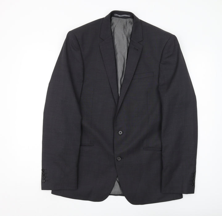 Next Men's Black Tailored Blazer Size 40L Formal
