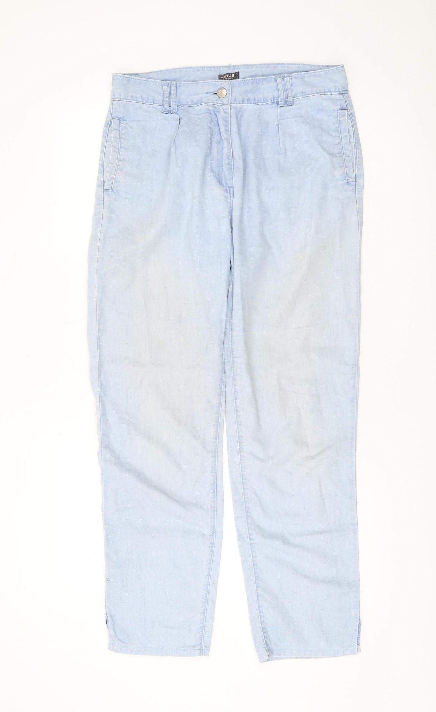 Minuet Women's Blue Capri Trousers, Size 12, Petite