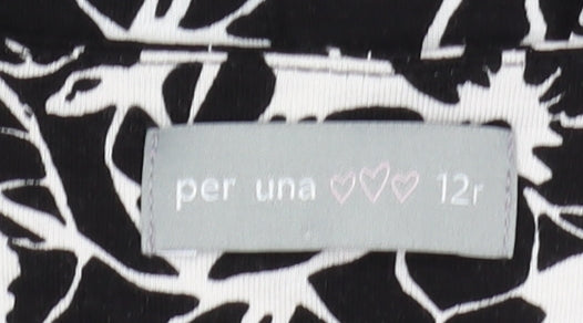 Per Una Women's Black Floral Midi Maxi Dress Size 12
