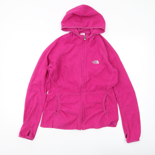 The North Face Women's Pink Hooded Fleece Jacket Size M