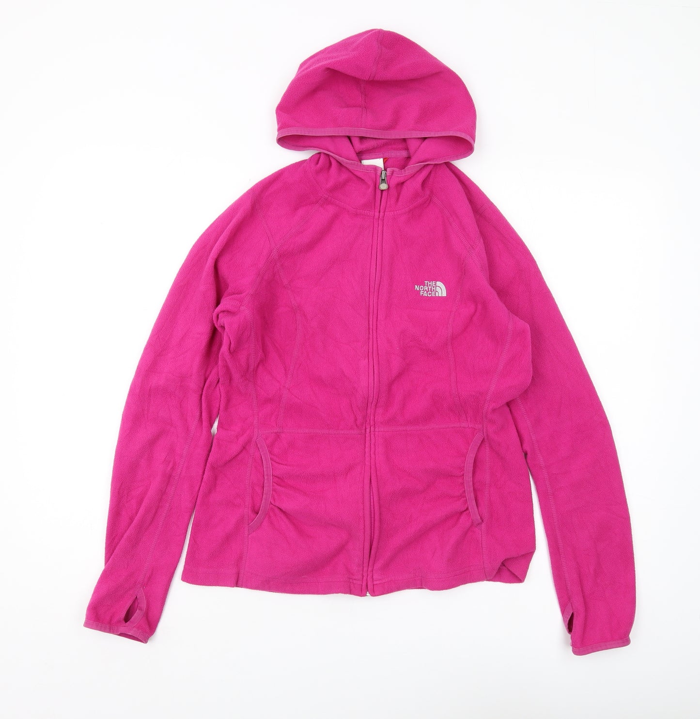 The North Face Women's Pink Hooded Fleece Jacket Size M