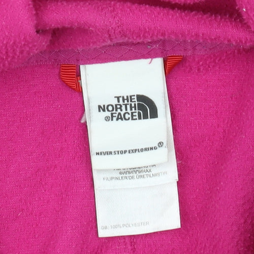 The North Face Women's Pink Hooded Fleece Jacket Size M