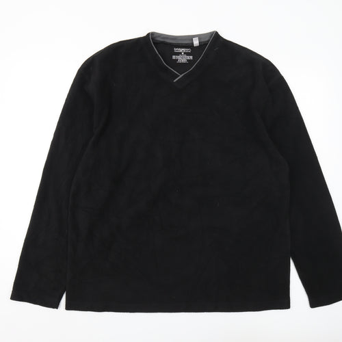 Bridgeport Men's Black V-Neck Pullover Sweatshirt M