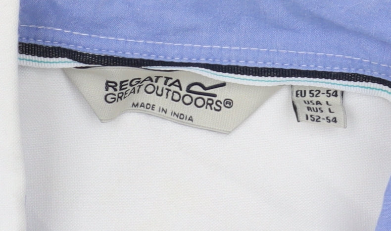 Regatta Men’s White Long Sleeve Button-Up Shirt L