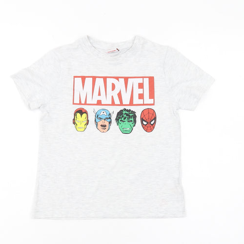 Marvel Boys White Superhero Graphic T-Shirt 6-7 Years