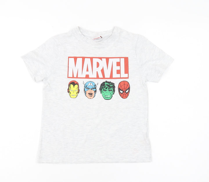 Marvel Boys White Superhero Graphic T-Shirt 6-7 Years