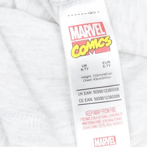 Marvel Boys White Superhero Graphic T-Shirt 6-7 Years