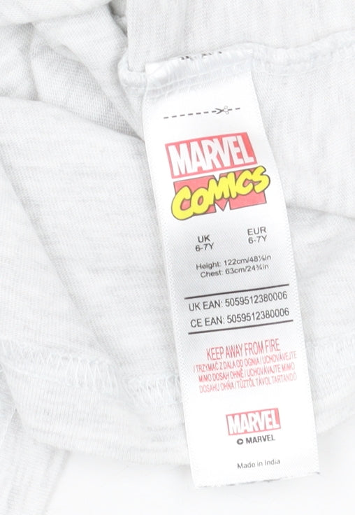 Marvel Boys White Superhero Graphic T-Shirt 6-7 Years