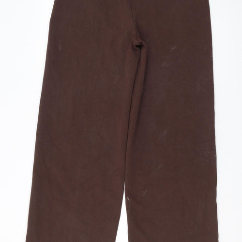 Marks and Spencer Women's Brown Wide-Leg Trousers Size 14