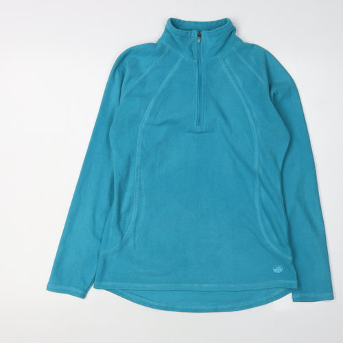 Peter Storm Womens Blue High Neck Polyester Pullover Sweatshirt