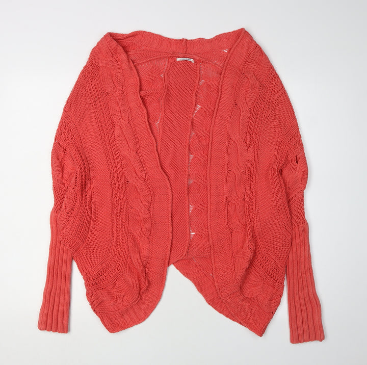 SoulCal & Co Women's Red Cardigan Size 10 Cable-Knit