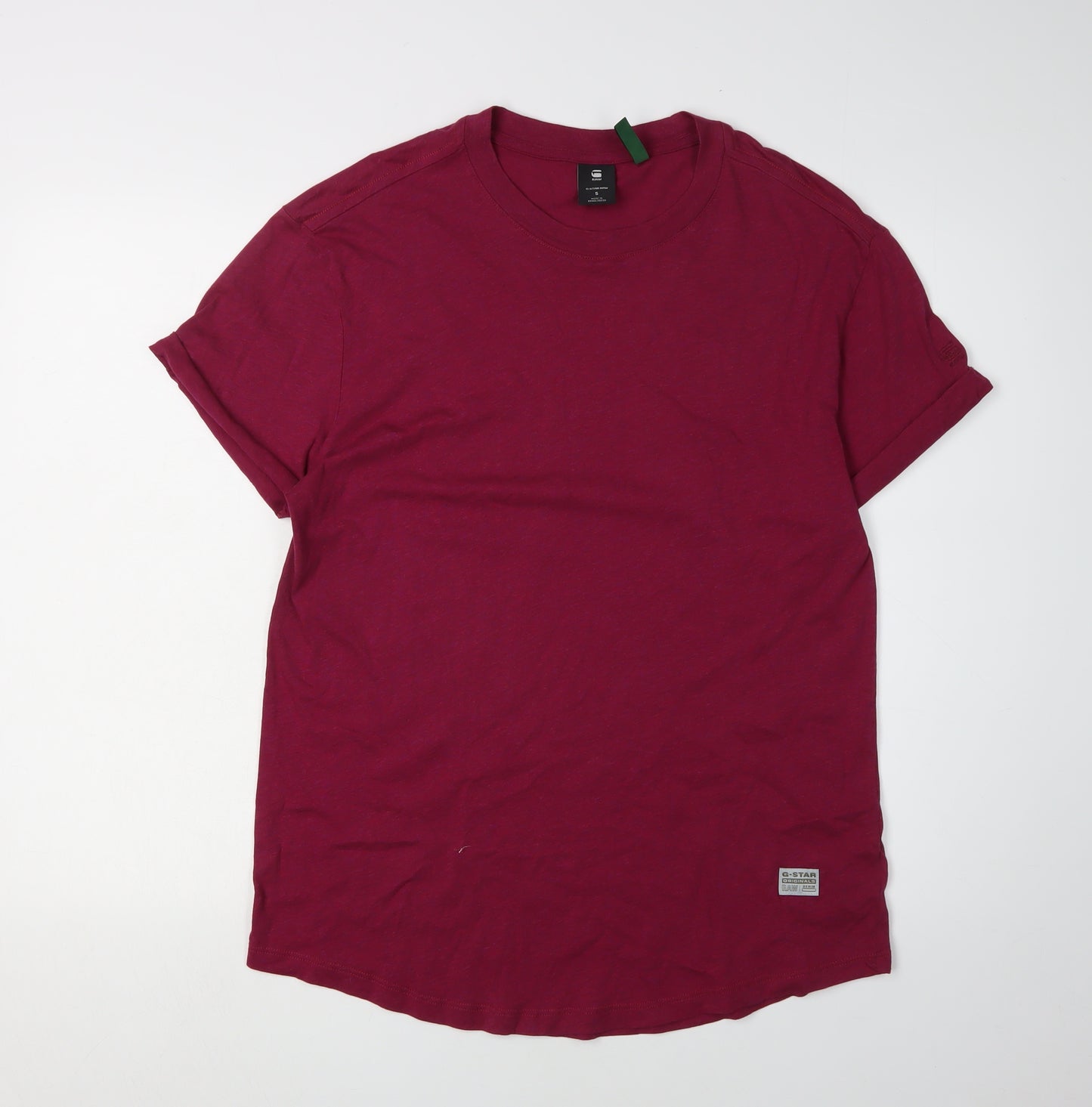 G-Star Raw Men's Red Cotton T-Shirt, Short Sleeve, Size S