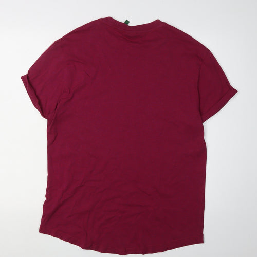 G-Star Raw Men's Red Cotton T-Shirt, Short Sleeve, Size S