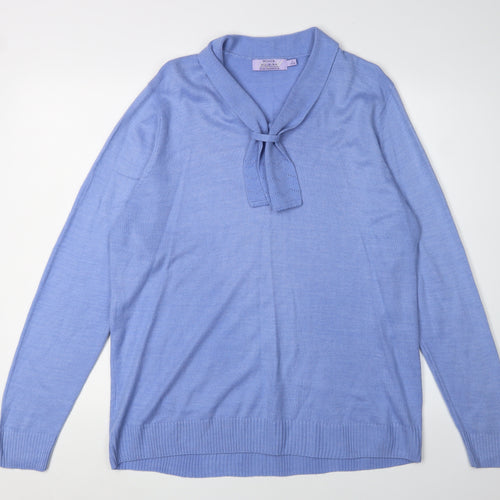 Honor Millburn Women's Blue Collared Jumper L