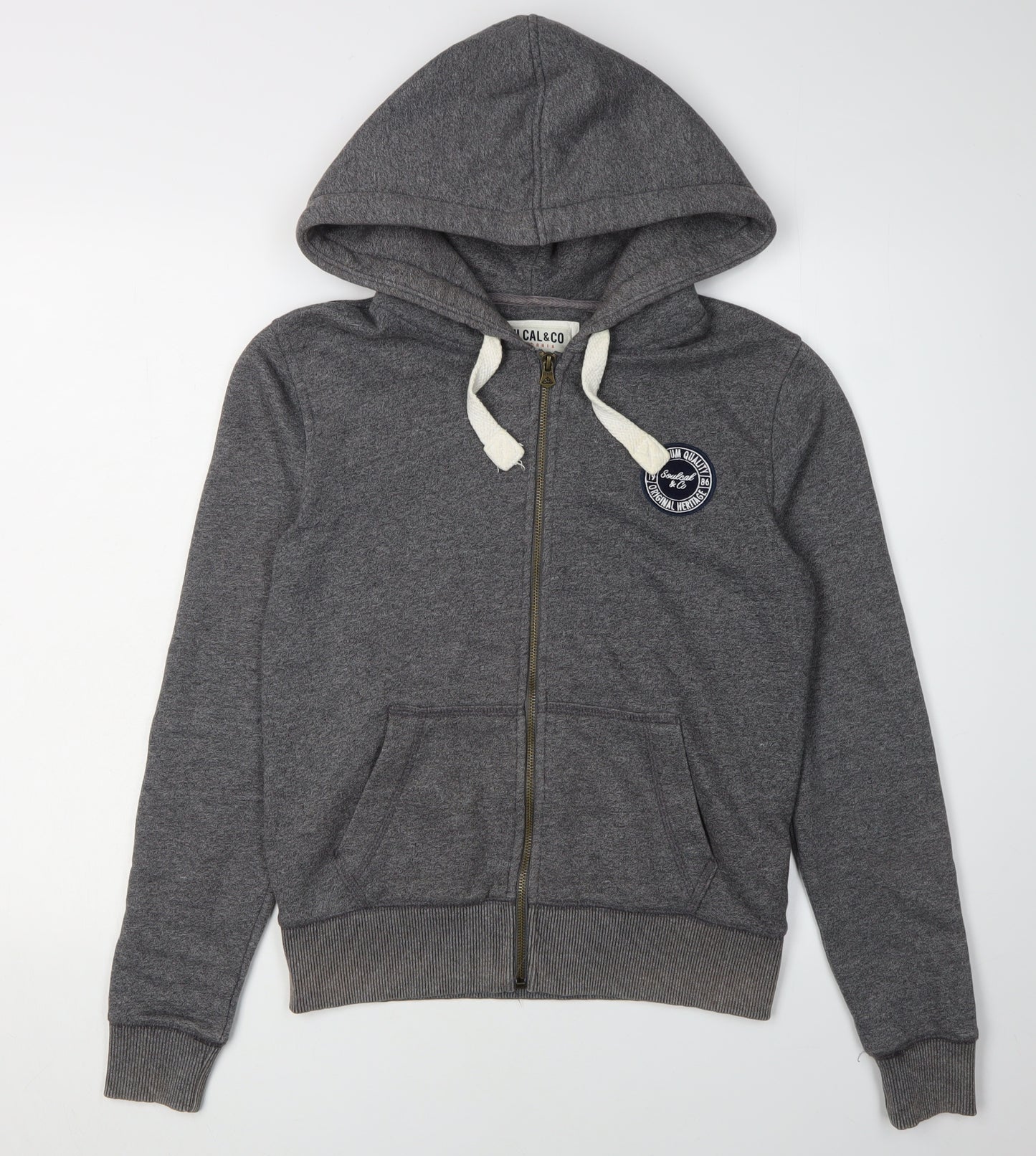 Soulcal & Co Women's Grey Full Zip Hoodie Size 10
