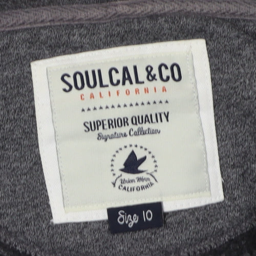 Soulcal & Co Women's Grey Full Zip Hoodie Size 10