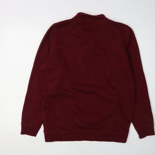 James Pringle Men's Red M Long Sleeve Polo Shirt