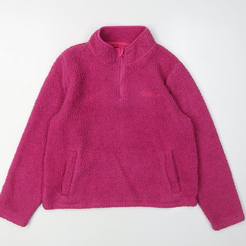 Peter Storm Girls Pink 1/4 Zip Sweatshirt 11-12 Years