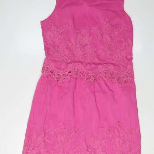 Joules Women's Pink A-Line Sleeveless Dress Size 12
