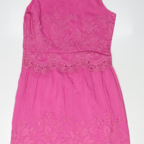 Joules Women's Pink A-Line Sleeveless Dress Size 12