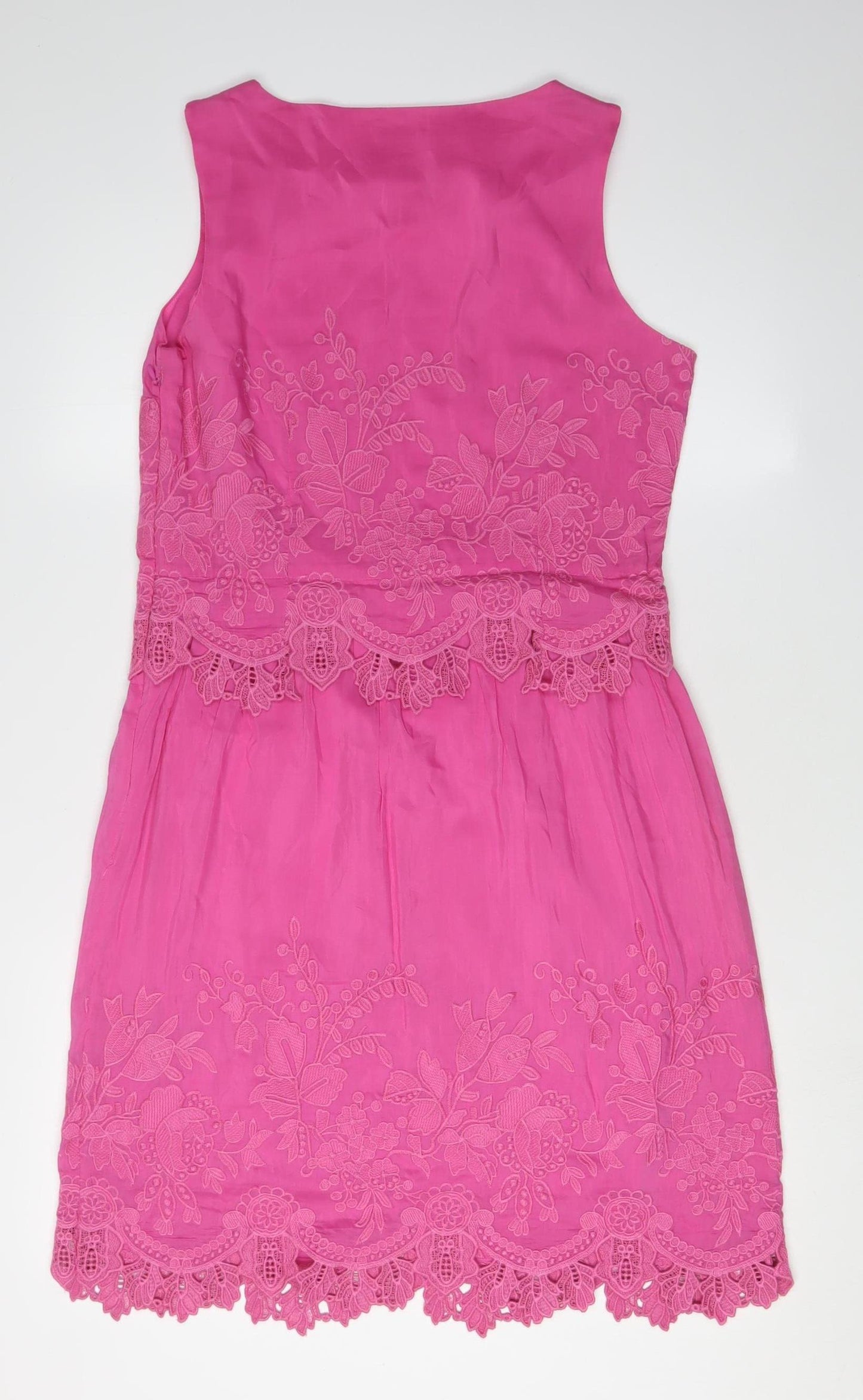 Joules Women's Pink A-Line Sleeveless Dress Size 12