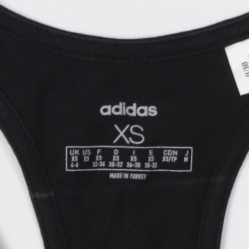 Adidas Women's Black XS Cotton Tank Top - Gym & Training