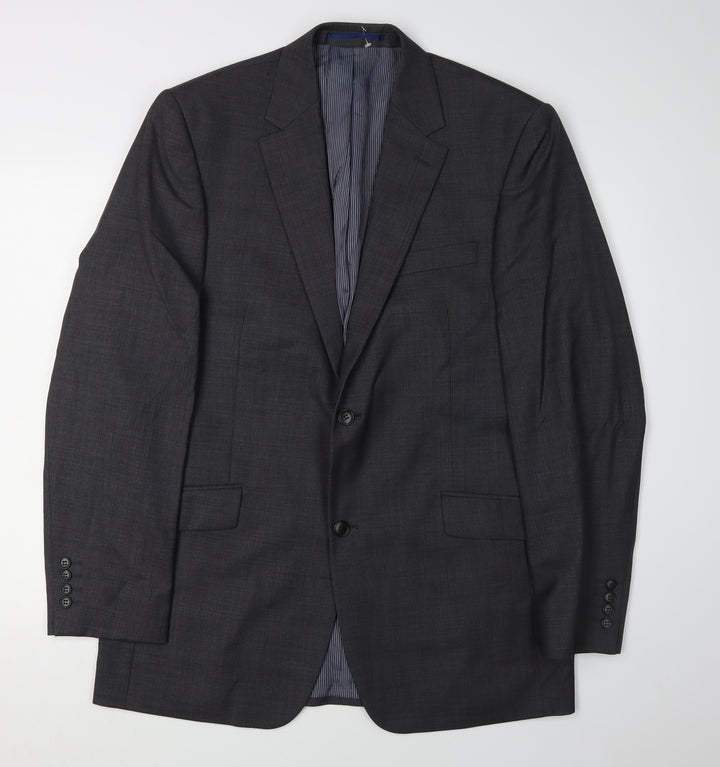 Daniel Hechter Men's Grey Suit Jacket 42 Long