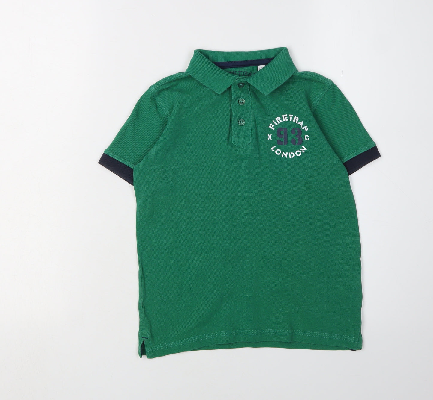 Firetrap Boys Green Polo Shirt 6-7 Years Short Sleeve